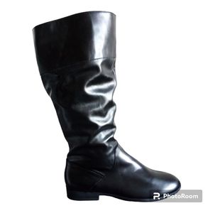 Style & Co Riding Boots Black Leather Women's Size 10 NEW